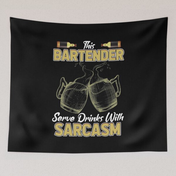 Item preview, This Bartender Serve Drinks With Sarcasm designed and sold by saulmedia.
