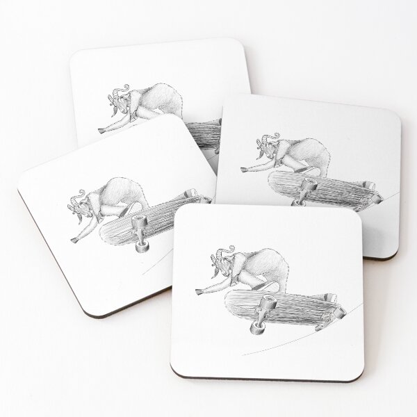 Item preview, Goat on skateboard designed and sold by St1ck2U.