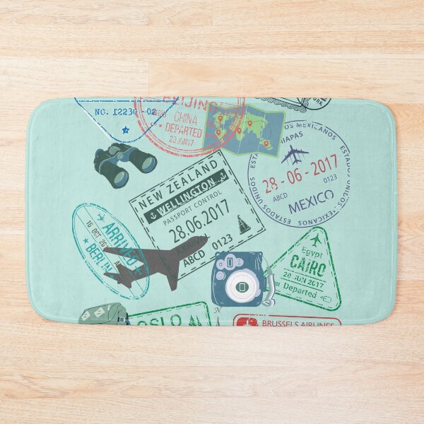 Item preview, Series Of World Travel Passport Stamps designed and sold by stylish-with-us.