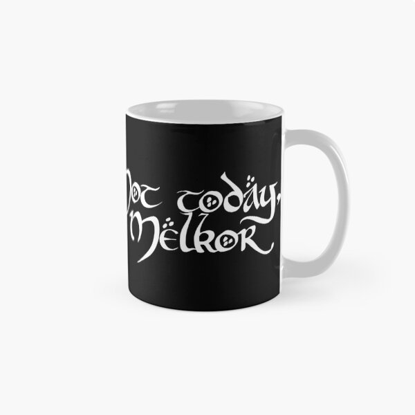 Aperçu de l'œuvre Pas aujourd'hui, Melkor (imprimé blanc) créée et vendue par Raccoon Trash.
