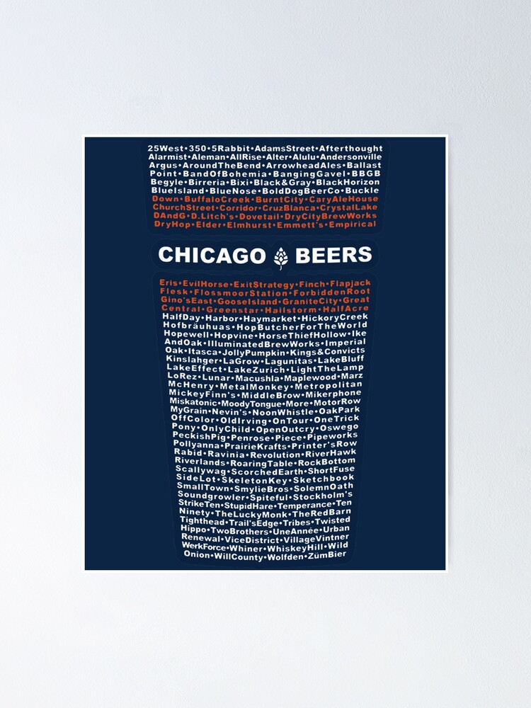 "CHICAGO BEERS VINTAGE SOLDIER FIELD" Poster by FodneyCrown Redbubble
