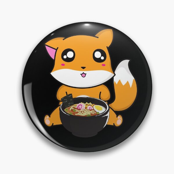 Item preview, Wholesome Fox Eating Ramen designed and sold by kindtoearth.