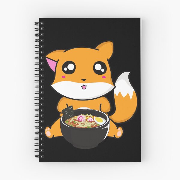 Item preview, Wholesome Fox Eating Ramen designed and sold by kindtoearth.