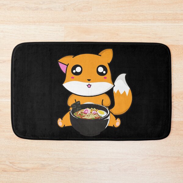 Item preview, Wholesome Fox Eating Ramen designed and sold by kindtoearth.