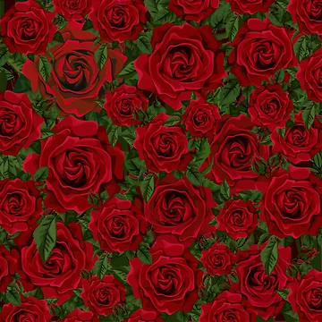Artwork thumbnail, Red Roses Pattern by EvelinePatterns