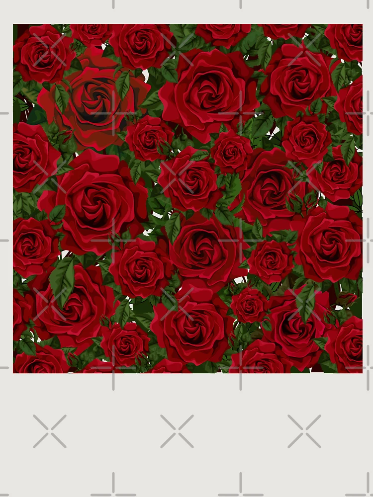 Thumbnail 6 of 6, Premium Oversized Sweatshirt, Red Roses Pattern designed and sold by EvelinePatterns.