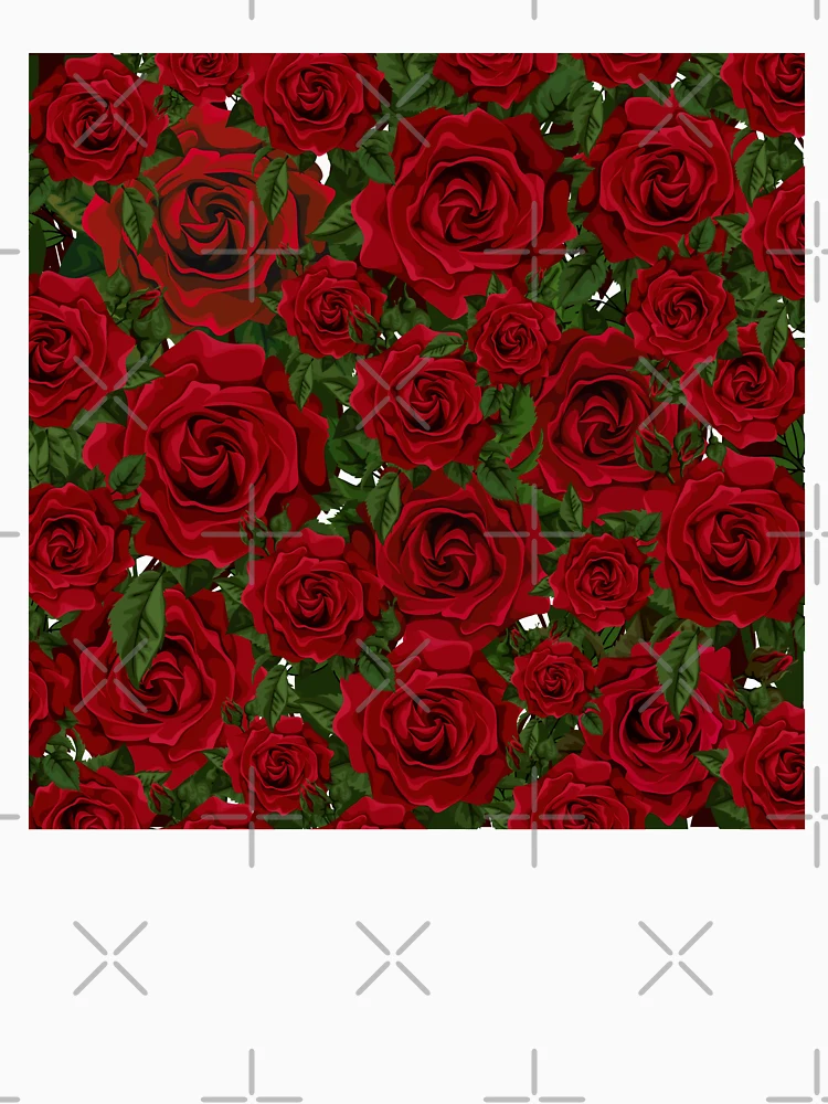 Thumbnail 6 of 6, Pullover Hoodie, Red Roses Pattern designed and sold by EvelinePatterns.