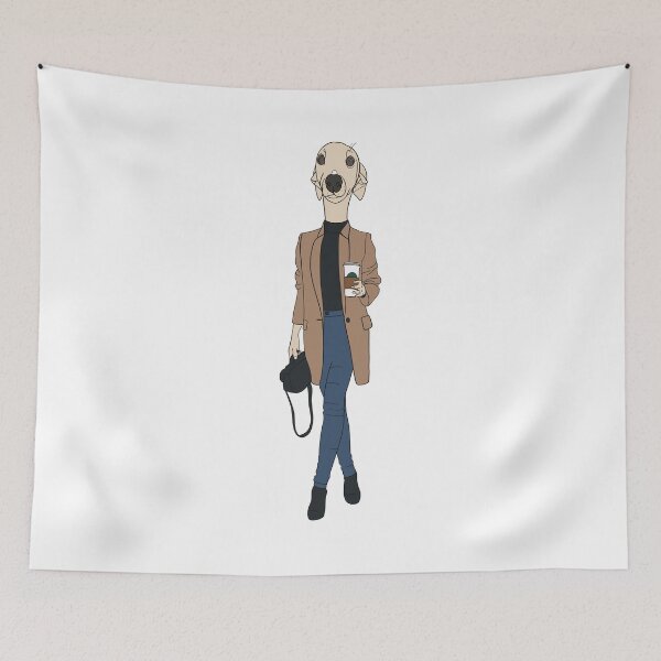 Item preview, Cute Italian greyhound wearing a trendy outfit and has just grabbed a Starbucks coffee. designed and sold by ThisIggyLife.