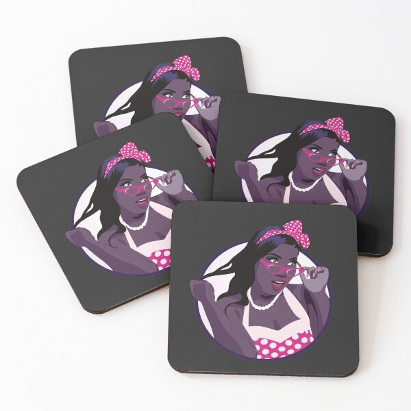 Item preview, Black Pin Up Girl | Elina - Pink & Purple (Dark Background) designed and sold by ladyfacecreates.