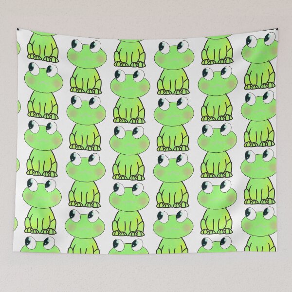 Item preview, The happy frog (single white design) designed and sold by OneDrawingGirl.