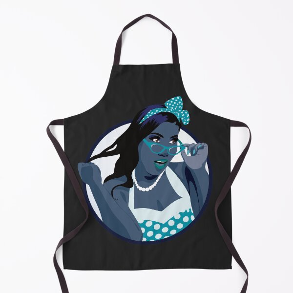 Item preview, Black Pin Up Girl | Elina - Turquoise & Blue (Dark Background) designed and sold by ladyfacecreates.