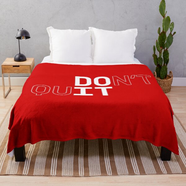 Item preview, DO IT / DON'T QUIT (White Outline on Red) designed and sold by STUDIO-72.
