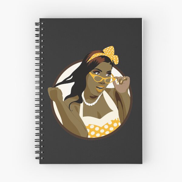 Item preview, Pin Up Girl negro | Elina - Amarillo y naranja (fondo oscuro) designed and sold by ladyfacecreates.