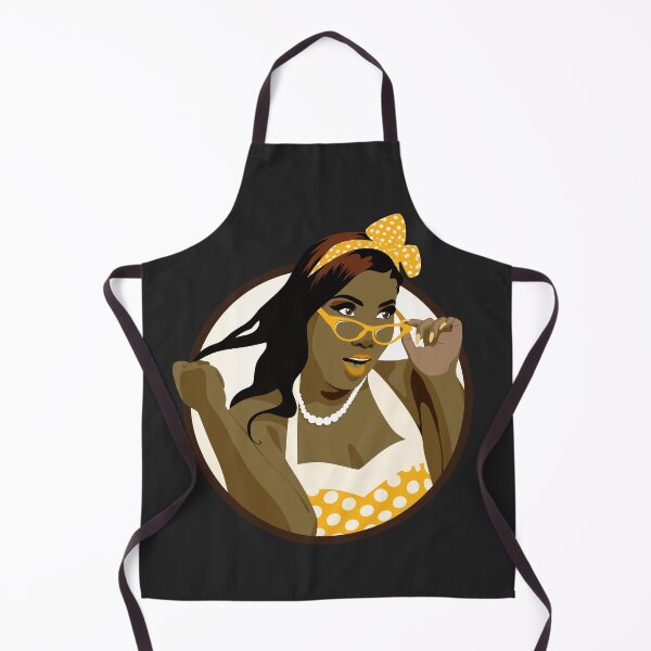 Item preview, Black Pin Up Girl | Elina - Yellow & Orange (Dark Background) designed and sold by ladyfacecreates.