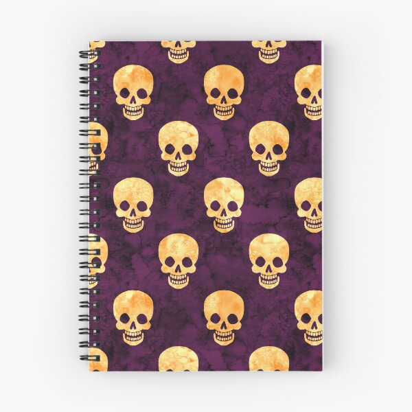 Item preview, Happy Gold Skulls on Purple designed and sold by Paisley Yazel.