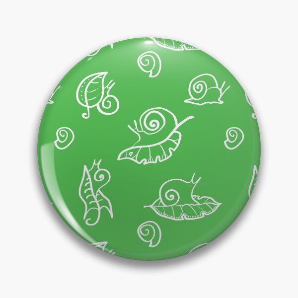 Item preview, Green doodle snail pattern designed and sold by Osting.