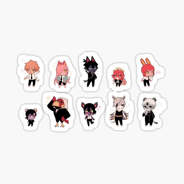 chainsaw man x animal crossing Sticker