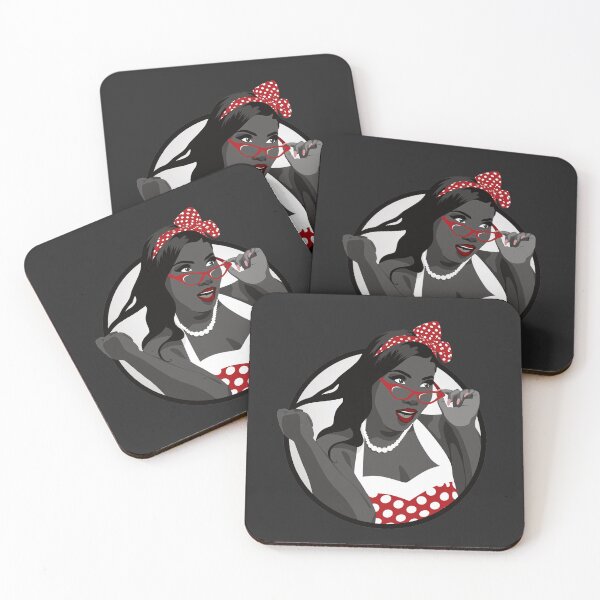 Item preview, Black Pin Up Girl | Elina - Red & Grey (Dark Background) designed and sold by ladyfacecreates.
