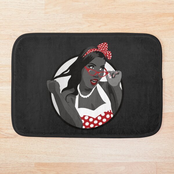 Item preview, Black Pin Up Girl | Elina - Red & Grey (Dark Background) designed and sold by ladyfacecreates.