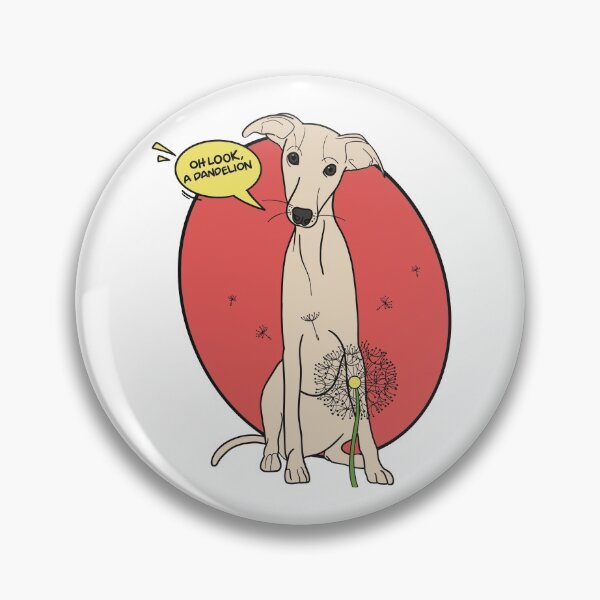Item preview, Funny greyhound design; Fawn Italian greyhound with a dandelion flower designed and sold by ThisIggyLife.