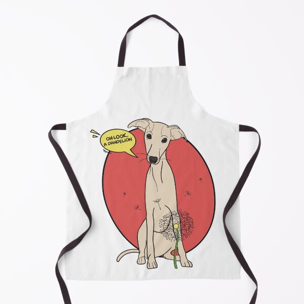 Item preview, Funny greyhound design; Fawn Italian greyhound with a dandelion flower designed and sold by ThisIggyLife.