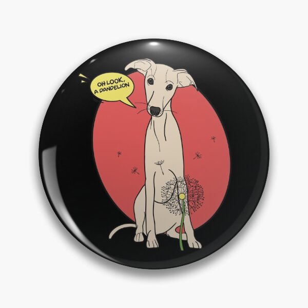 Item preview, Funny greyhound design; Fawn Italian greyhound with a dandelion flower designed and sold by ThisIggyLife.