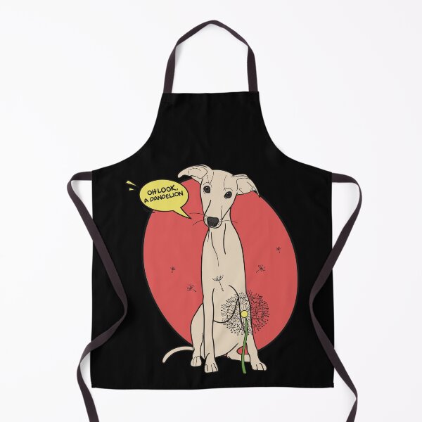 Item preview, Funny greyhound design; Fawn Italian greyhound with a dandelion flower designed and sold by ThisIggyLife.