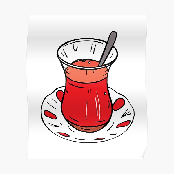 Arabic Tea Cup Poster