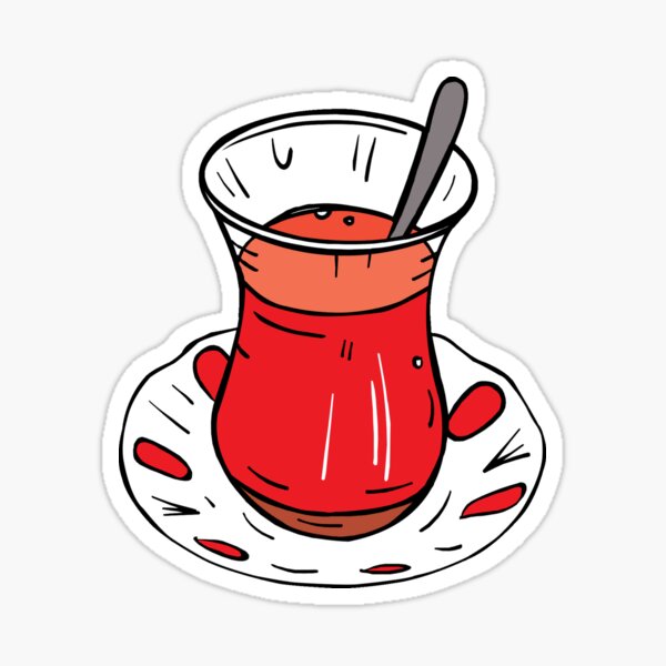 Taza de té árabe Pegatina