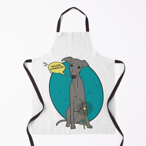 Item preview, Funny greyhound design; Grey Italian greyhound with a dandelion flower designed and sold by ThisIggyLife.