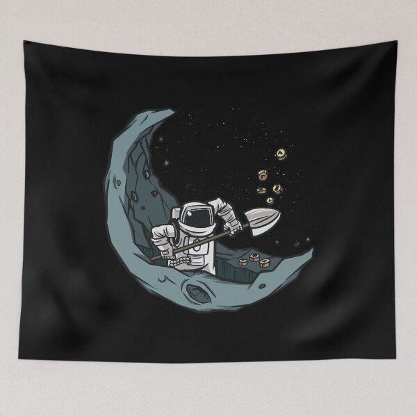 Item preview, Crypto Astronaut On The Moon designed and sold by Hoiho Adventure Shirts.