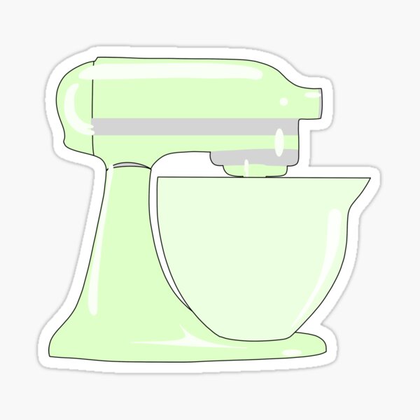 green cake mixer