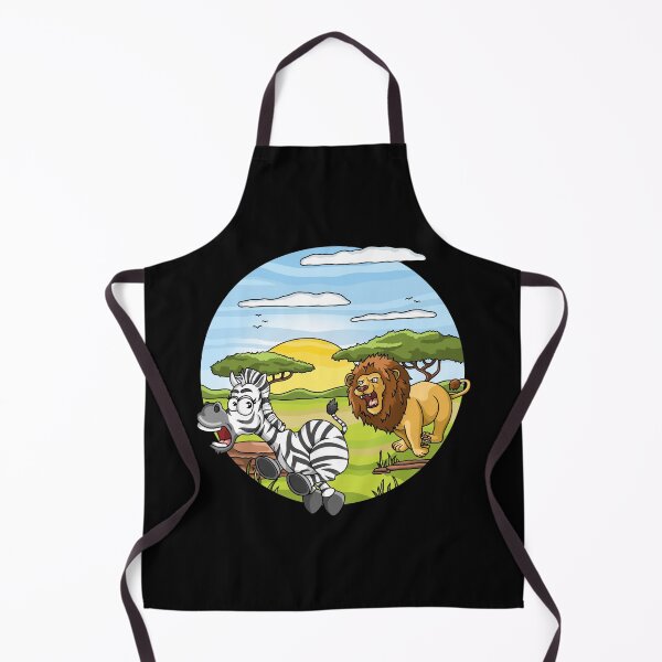 Item preview, African zebra running away from lion designed and sold by ARTemyzz.