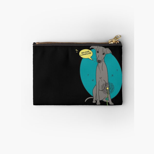 Item preview, Funny greyhound design; Grey Italian greyhound with a dandelion flower designed and sold by ThisIggyLife.