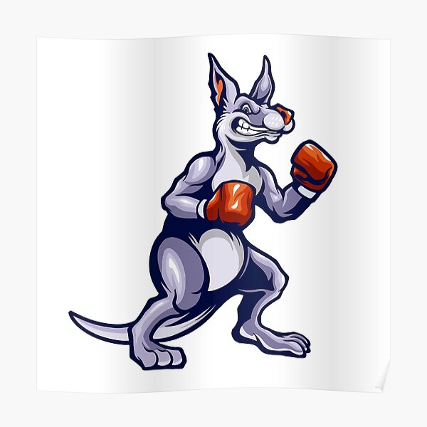 "Boxing kangaroo" Poster for Sale by Emil1993 Redbubble