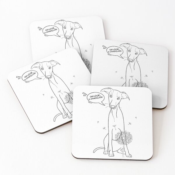 Item preview, Funny greyhound design; Greyhound with a dandelion flower designed and sold by ThisIggyLife.