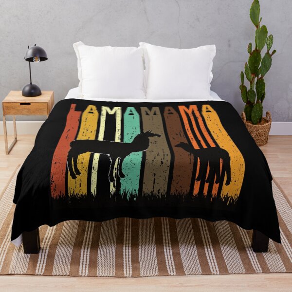 Aperçu de l'œuvre Lama Mama Maman Grandma Rétro Vintage créée et vendue par brunsch-print.