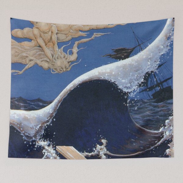 Item preview, Moonman saves the shipwrecked by Rudolf Koivu  designed and sold by ArtHistoryLover.