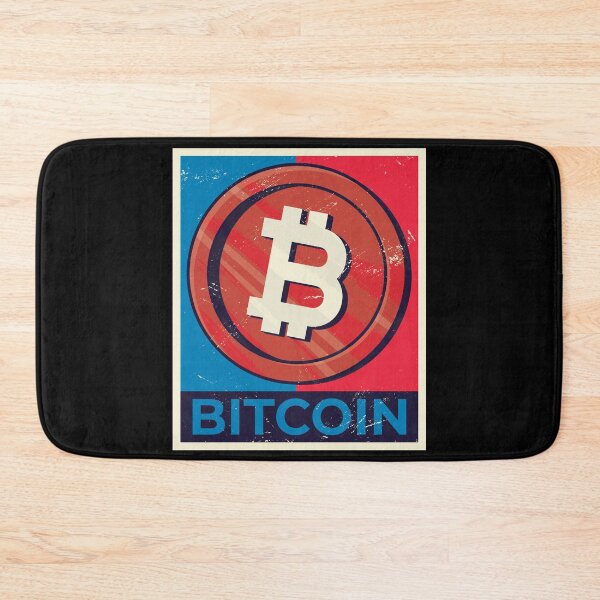 Item preview, Retro Bitcoin Blue & Red designed and sold by Hoiho Adventure Shirts.