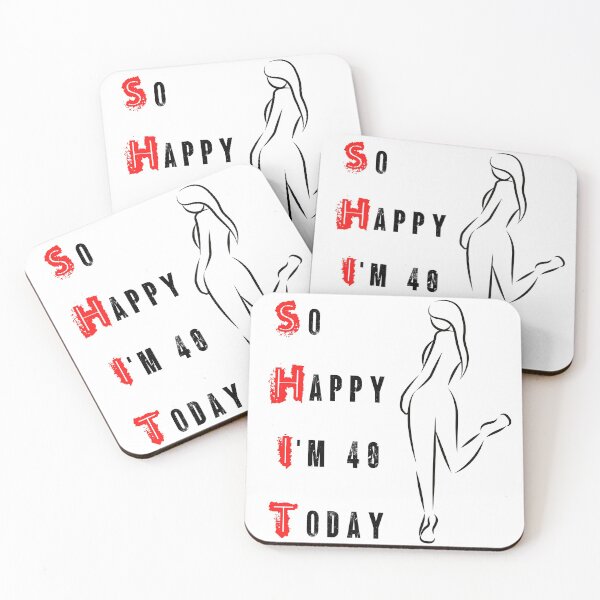 Item preview, So Happy I'm Forty Funny 40th Birthday designed and sold by Hatomomox.