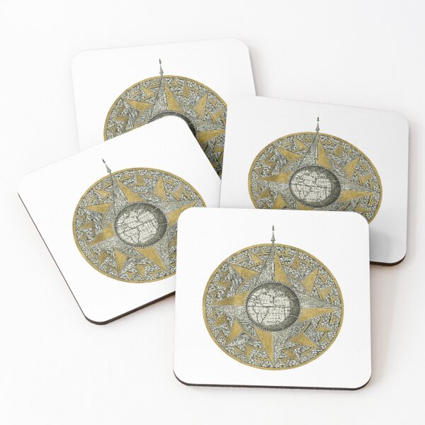 Item preview, Map of Western hemisphere within a windrose designed and sold by AdamStCyr.