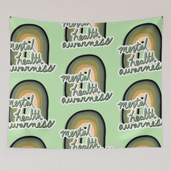 Item preview, Mental Health Awareness Month Green Rainbow designed and sold by ReadyRichell.