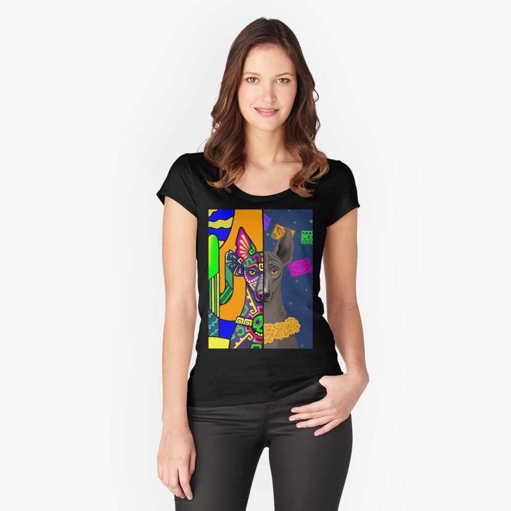 Vista previa del artículo con la obra «Camiseta entallada de cuello ancho», diseñado y vendido por TsapunDariaArt.