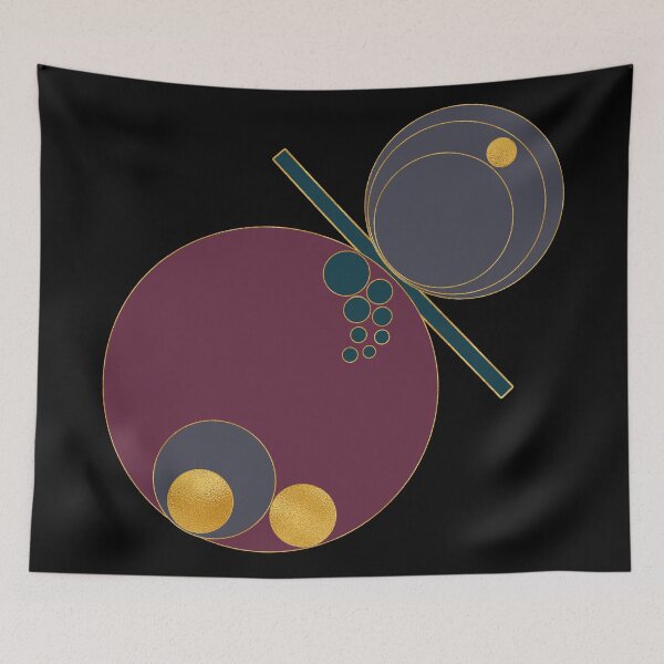 Item preview, Geometric Artwork with Circles and Gold designed and sold by BilgePaksoylu.
