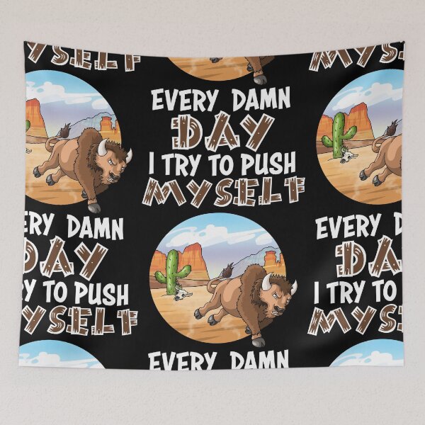 Item preview, Push myself every day american steppe bison designed and sold by ARTemyzz.