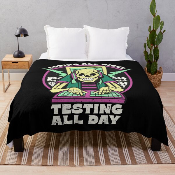 Item preview, Programming Skeleton Coding All Night Testing All Day designed and sold by Hoiho Adventure Shirts.