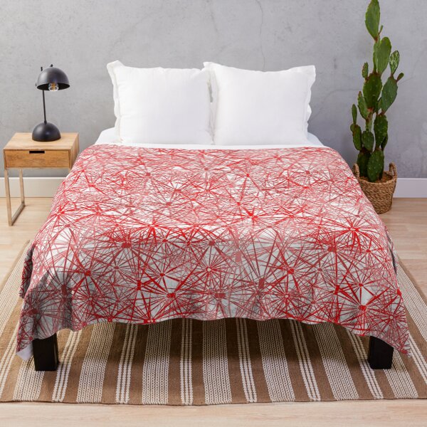 Item preview, Geometric, Pattern, Shapes, Lines, Modern, Abstract, Art, Meshwork - Red on No Color designed and sold by LucidLounger.
