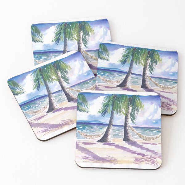 Item preview, Chilling in the Caribbean with Hammocks at the Beach designed and sold by artshop77.