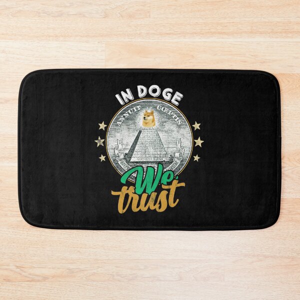 Item preview, dogecoin funny meme in doge we trust dollar parody designed and sold by majuga.
