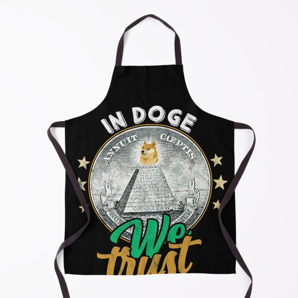 Item preview, dogecoin funny meme in doge we trust dollar parody designed and sold by majuga.